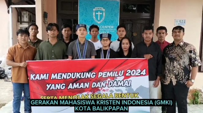 
 GMKI Cabang Balikpapan Dukung Pemilu 2024 Damai dan Anti Hoax