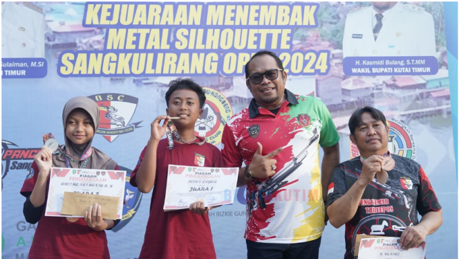 
 Kasmidi Bulang, resmi menutup Kejuaraan Menembak Metal Silhouette Sangkulirang Open 2024 yang berlangsung di Lapangan Tembak area Hotel Mesra Sangkulirang
