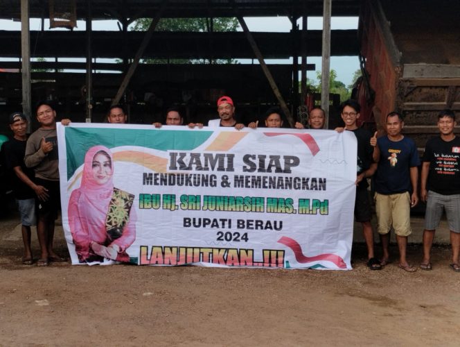 
 Kelompok pemilik dan supir truk material di Kecamatan Sambaliung, Kabupaten Berau, menyatakan dukungan penuh terhadap Sri Juniarsih Mas sebagai calon Bupati Berau dalam Pilkada 2024
