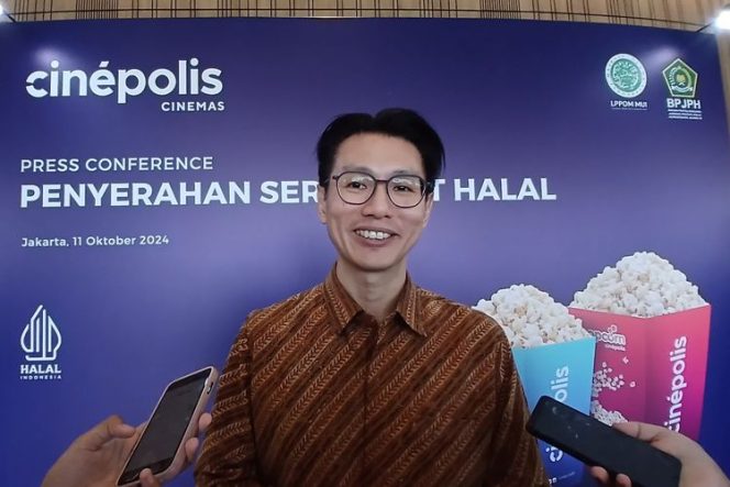 
 Deputy CEO Cinepolis Indonesia Anthony Sondakh di Bioskop Cinepolis VIP Senayan Park Jakarta