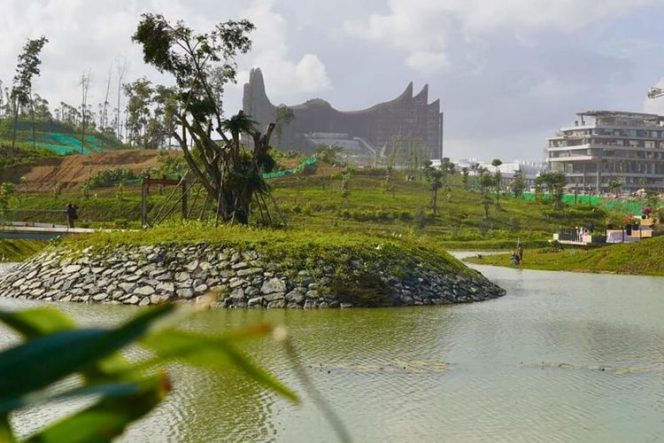 
 Embung MBH, salah satu embung di Kawasan Inti Pusat Pemerintahan (KIPP) Ibu Kota Nusantara (IKN)