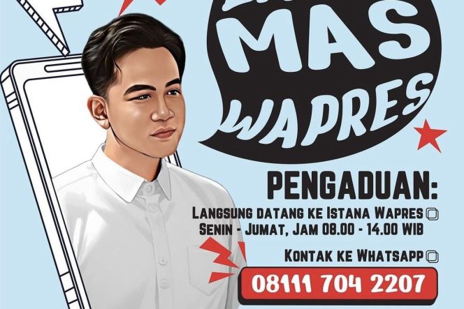 
 Wakil Presiden Gibran Rakabuming Raka membuka layanan pengaduan “Lapor Mas Wapres”