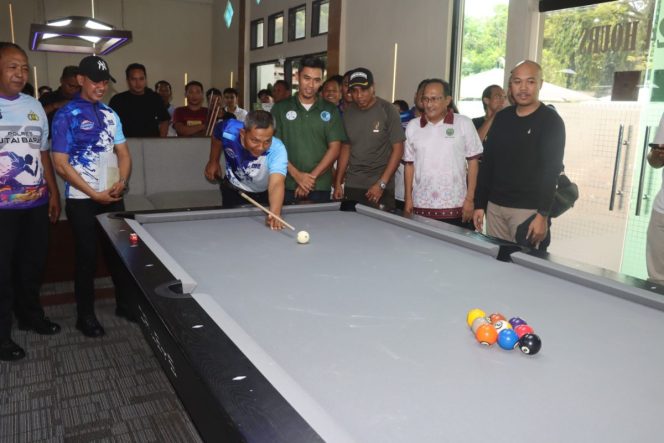 
 Sambut Hari Bhayangkara ke-79, Polres Kutai Barat Gelar Turnamen Biliar Penuh Keakraban