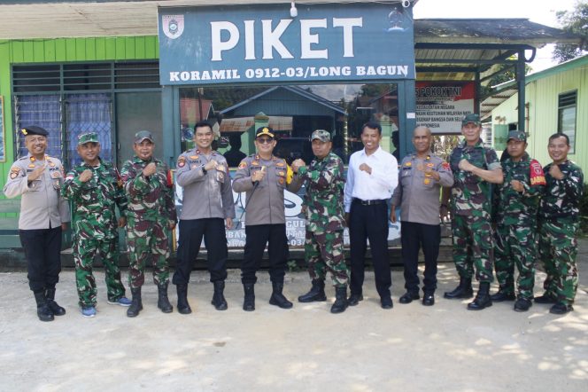 
 Kapolres Mahakam Ulu Jalin Silaturahmi dengan Koramil 0912-03/Long Bagun, Perkuat Sinergitas TNI–Polri